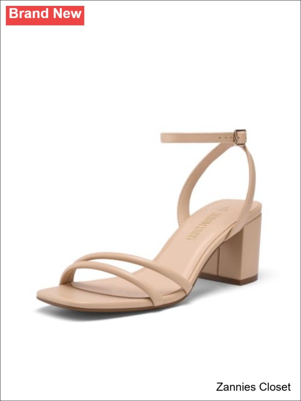 ✨ DREAM PAIRS Women's Chunky Block Heel Sandal with Faux Leather
